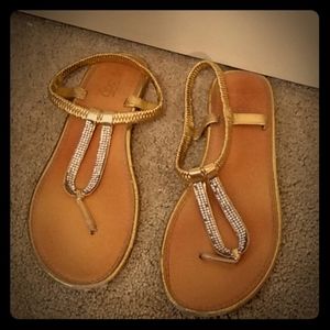 Gold/Silver sparkly sandals